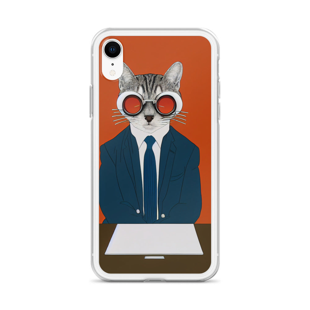 iPhone Case - Orange Business Cat Boss
