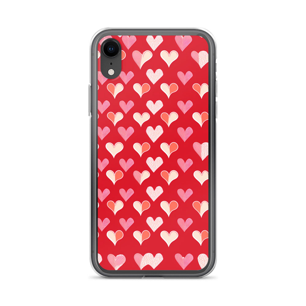 iPhone Case - Red and Pink Hearts