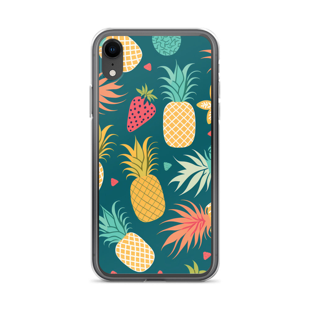 iPhone Case - Pineaples on Aqua