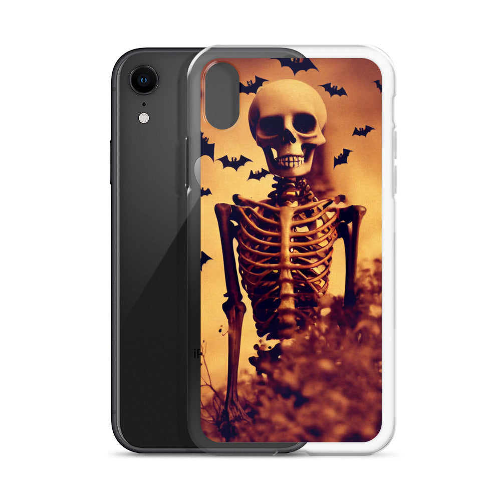 iPhone Case - Halloween Skeleton and Bats