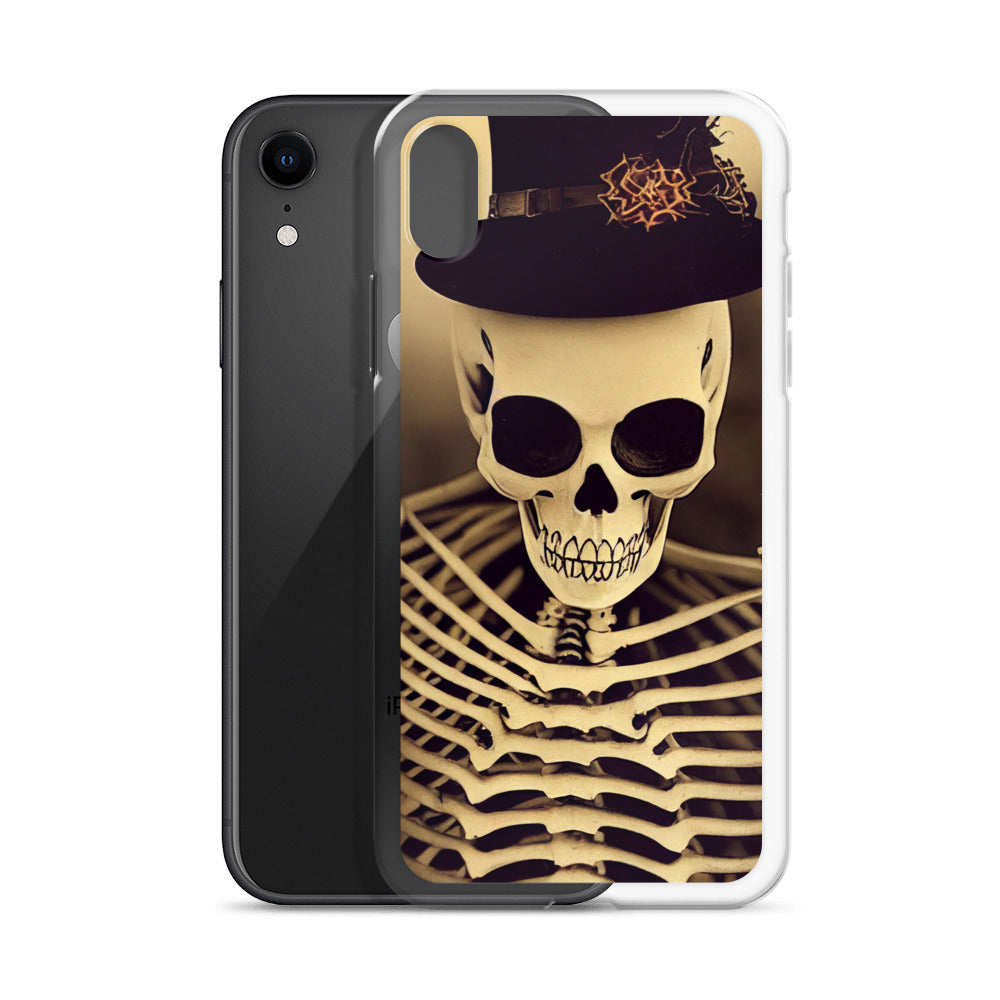 iPhone Case - Halloween Skeleton in a Hat
