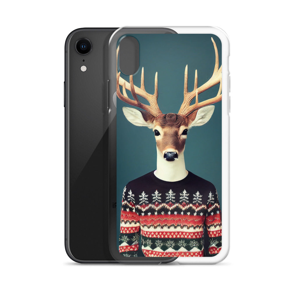 iPhone Case - Deer Wearing Christmas Sweater