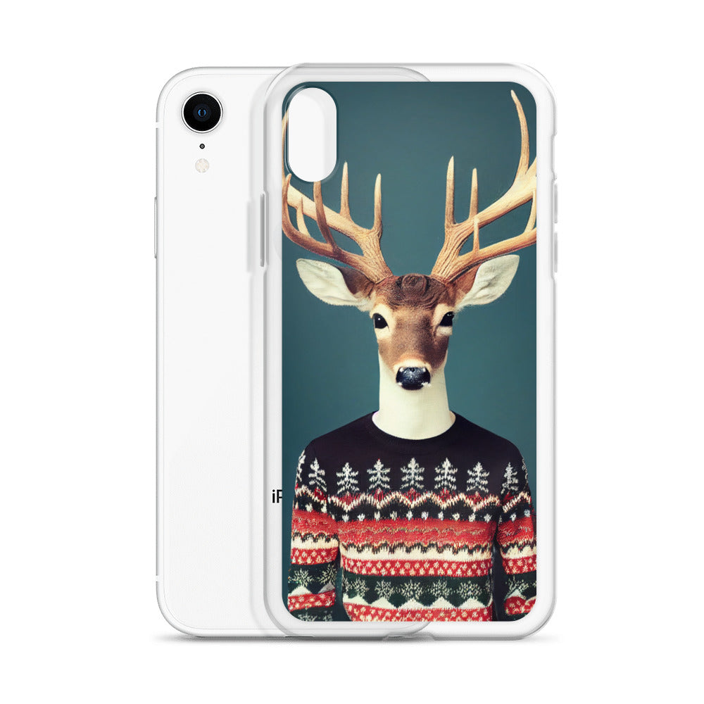 iPhone Case - Deer Wearing Christmas Sweater