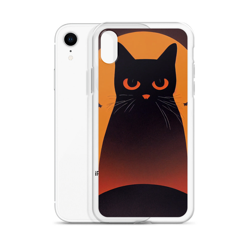 iPhone Case - Halloween Black Cat and the Moon