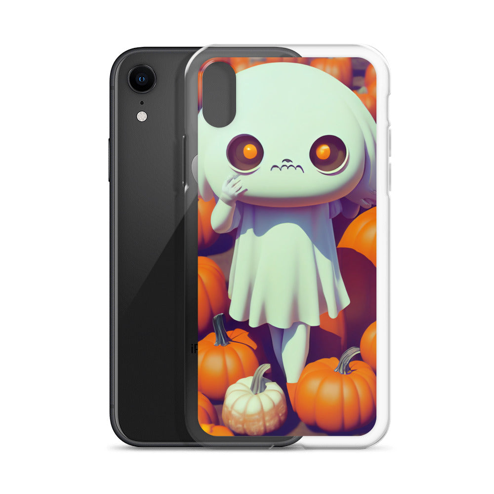 iPhone Case - Halloween Ghost Girl in the Pumpkin Patch