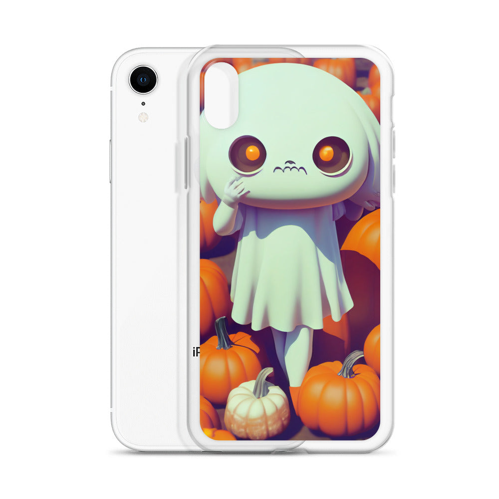iPhone Case - Halloween Ghost Girl in the Pumpkin Patch
