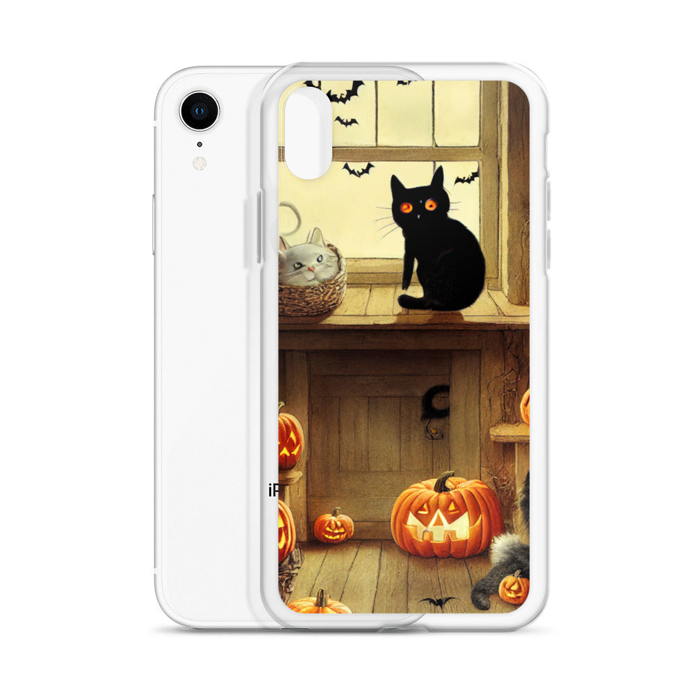 iPhone Case - Halloween Black Cat in the Window