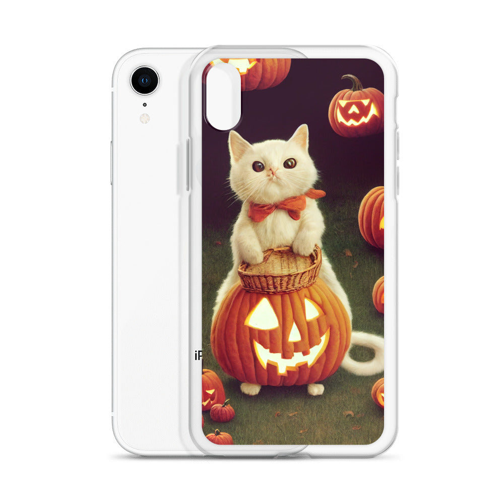 iPhone Case - Halloween Kitten and Pumpkin