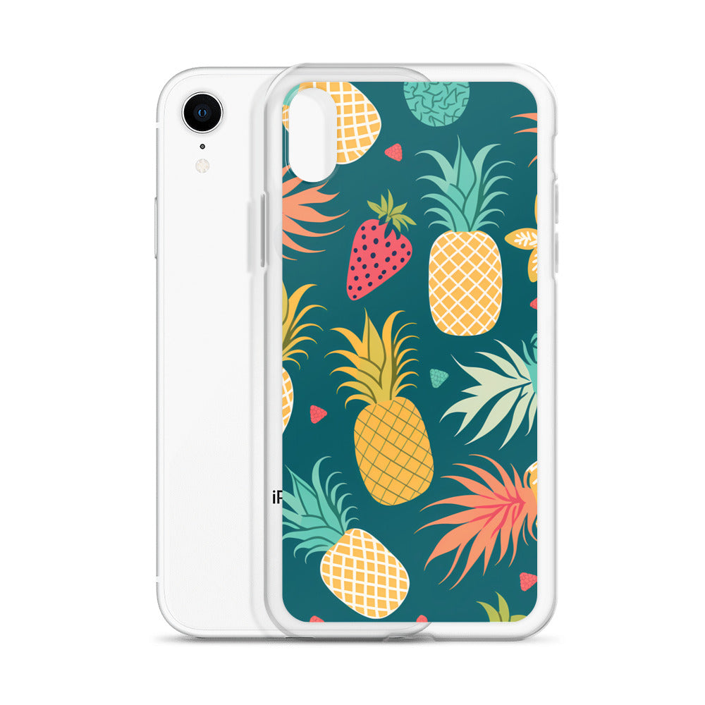 iPhone Case - Pineaples on Aqua