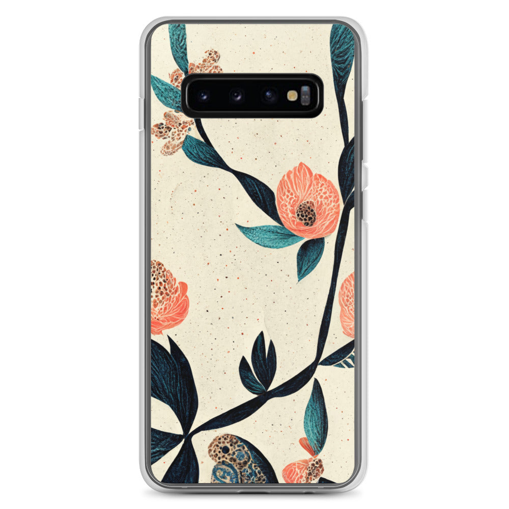 Samsung Case - Paisley Flowers on Speckled Ivory