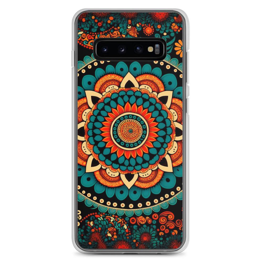 Samsung Case - Orange and Turquoise Mandala