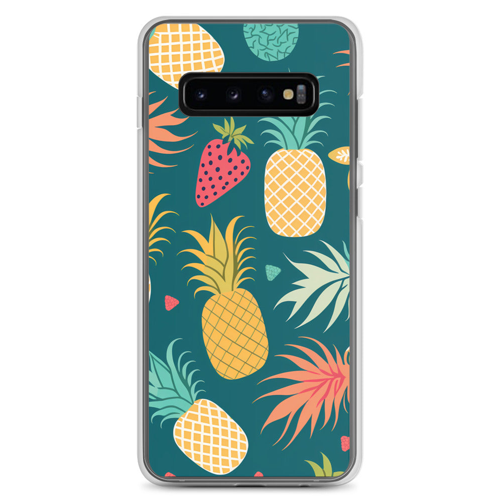 Samsung Case - Pineapples on Aqua