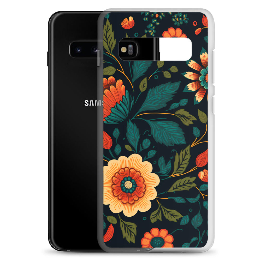 Samsung Case - Orange Florals