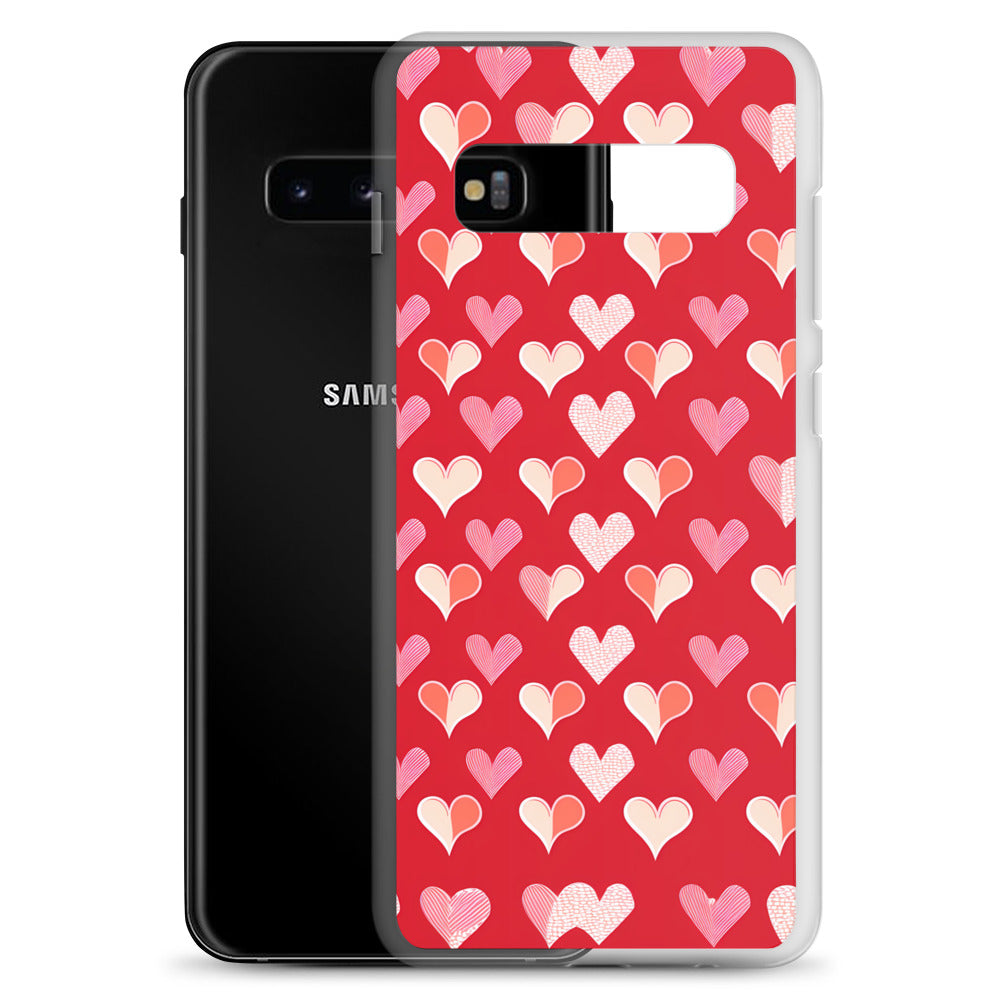 Samsung Case - Red and Pink Hearts