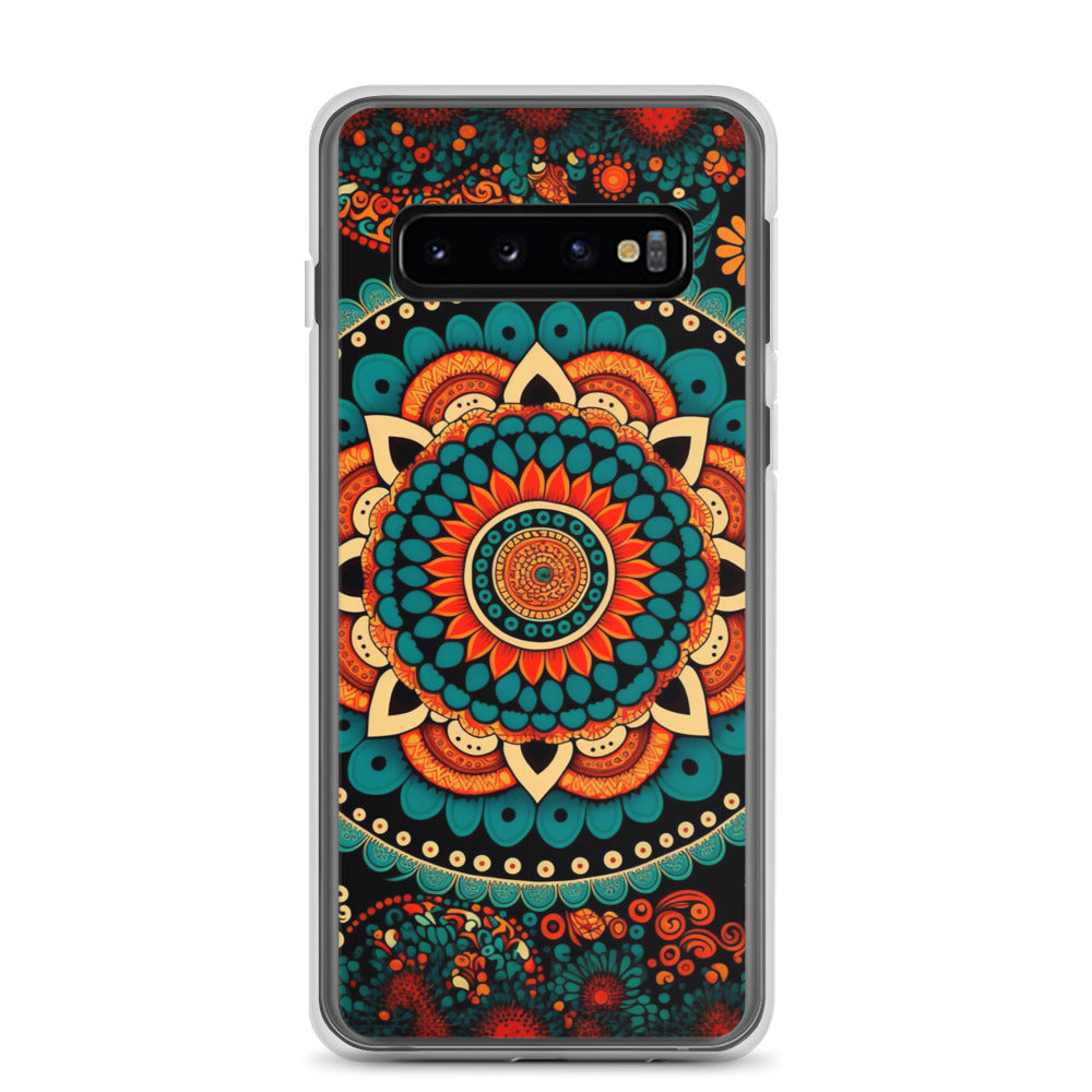 Samsung Case - Orange and Turquoise Mandala