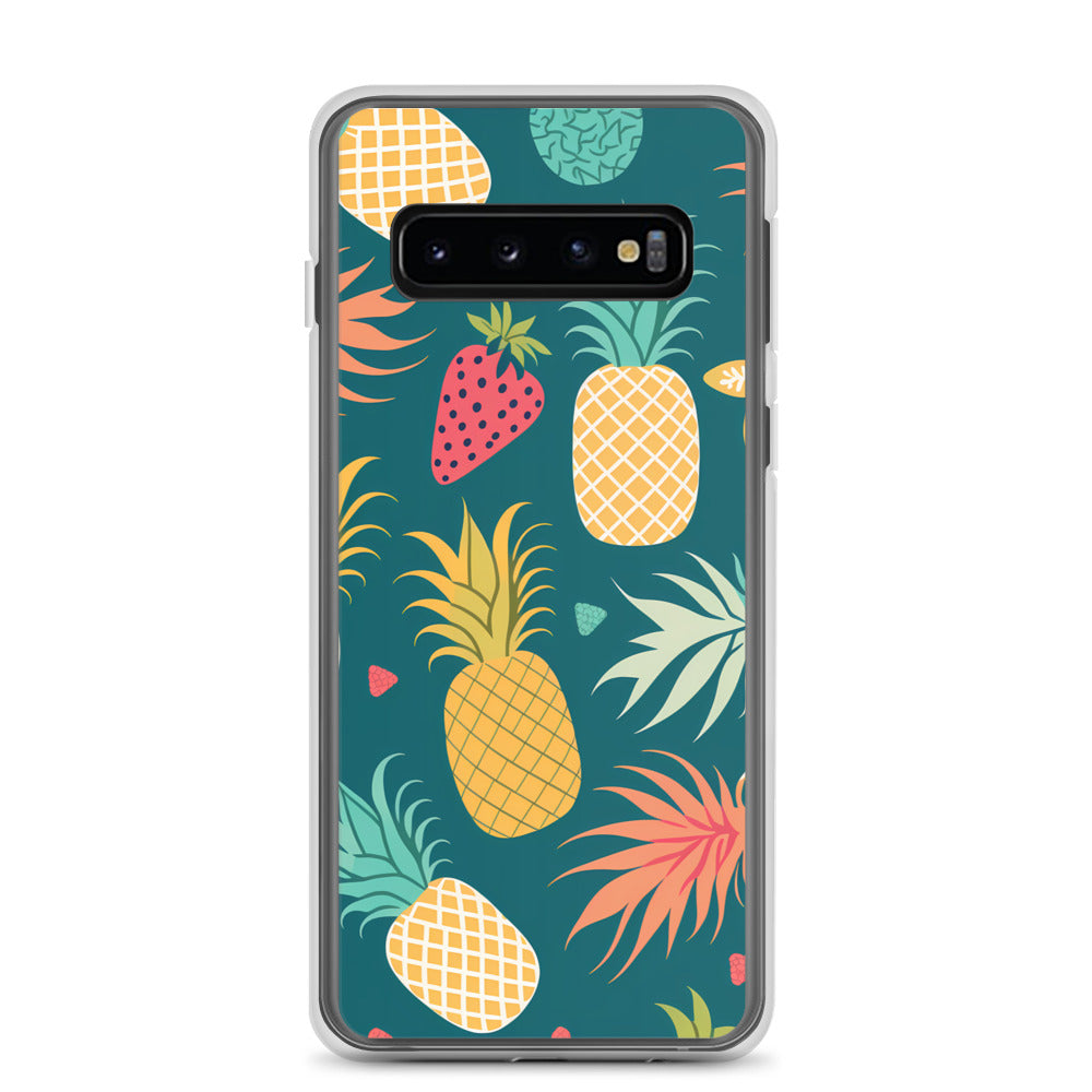 Samsung Case - Pineapples on Aqua