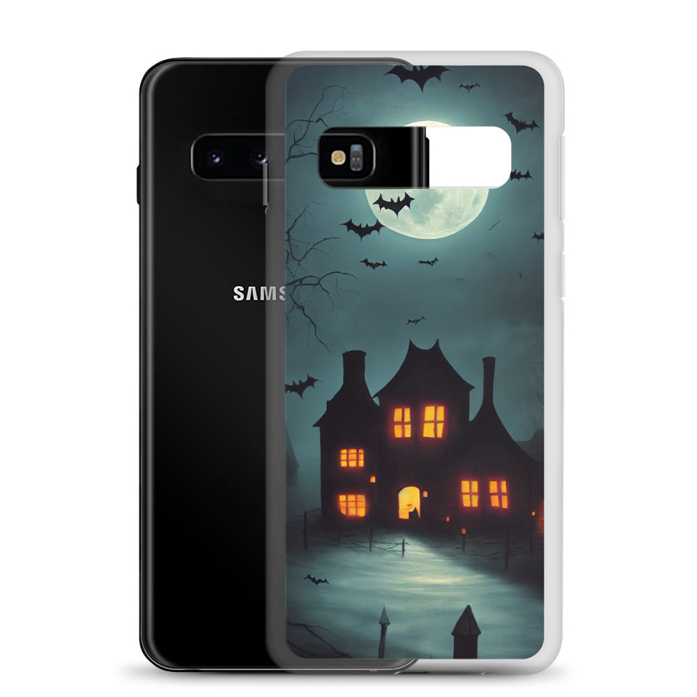 Samsung Case - Halloween Spooky House Under the Moon