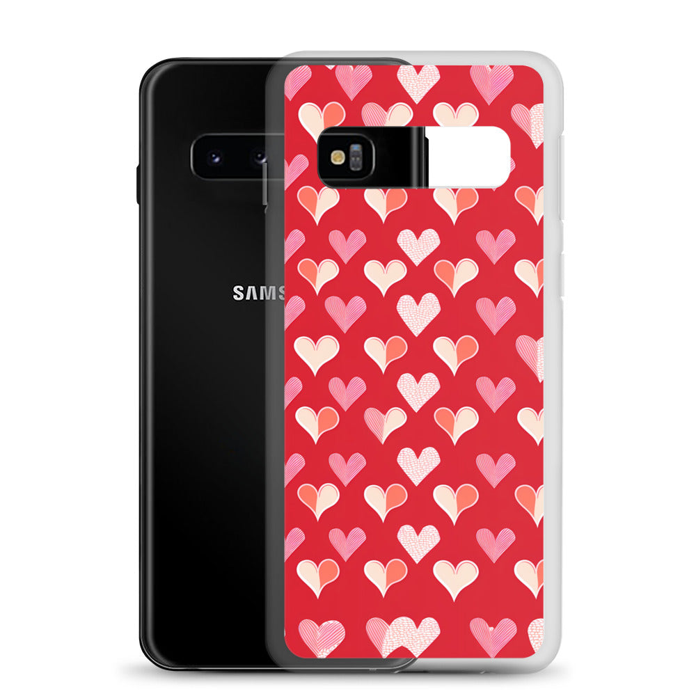 Samsung Case - Red and Pink Hearts