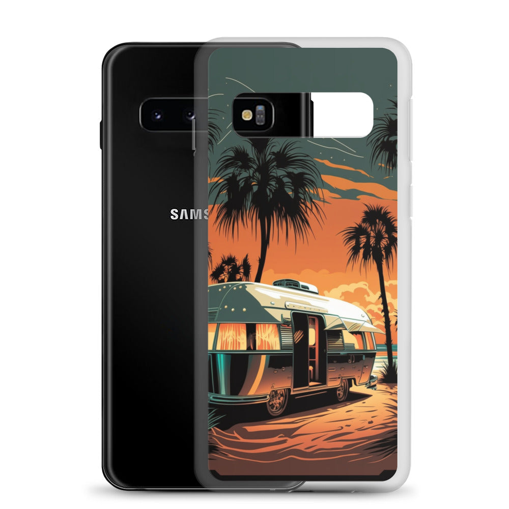 Samsung Case - Silver Beach Camper
