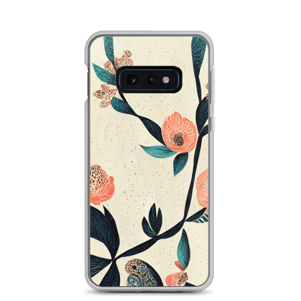 Samsung Case - Paisley Flowers on Speckled Ivory