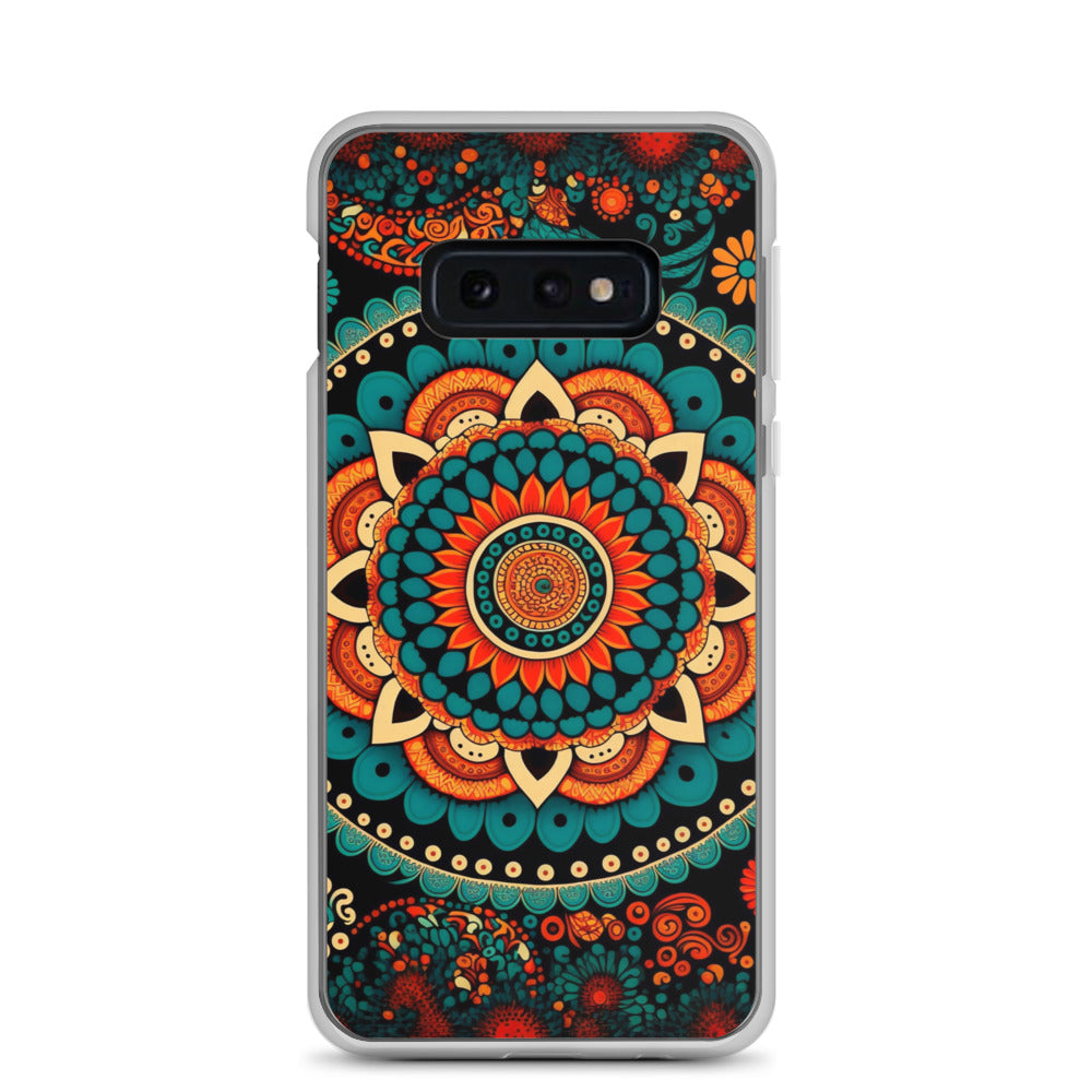 Samsung Case - Orange and Turquoise Mandala