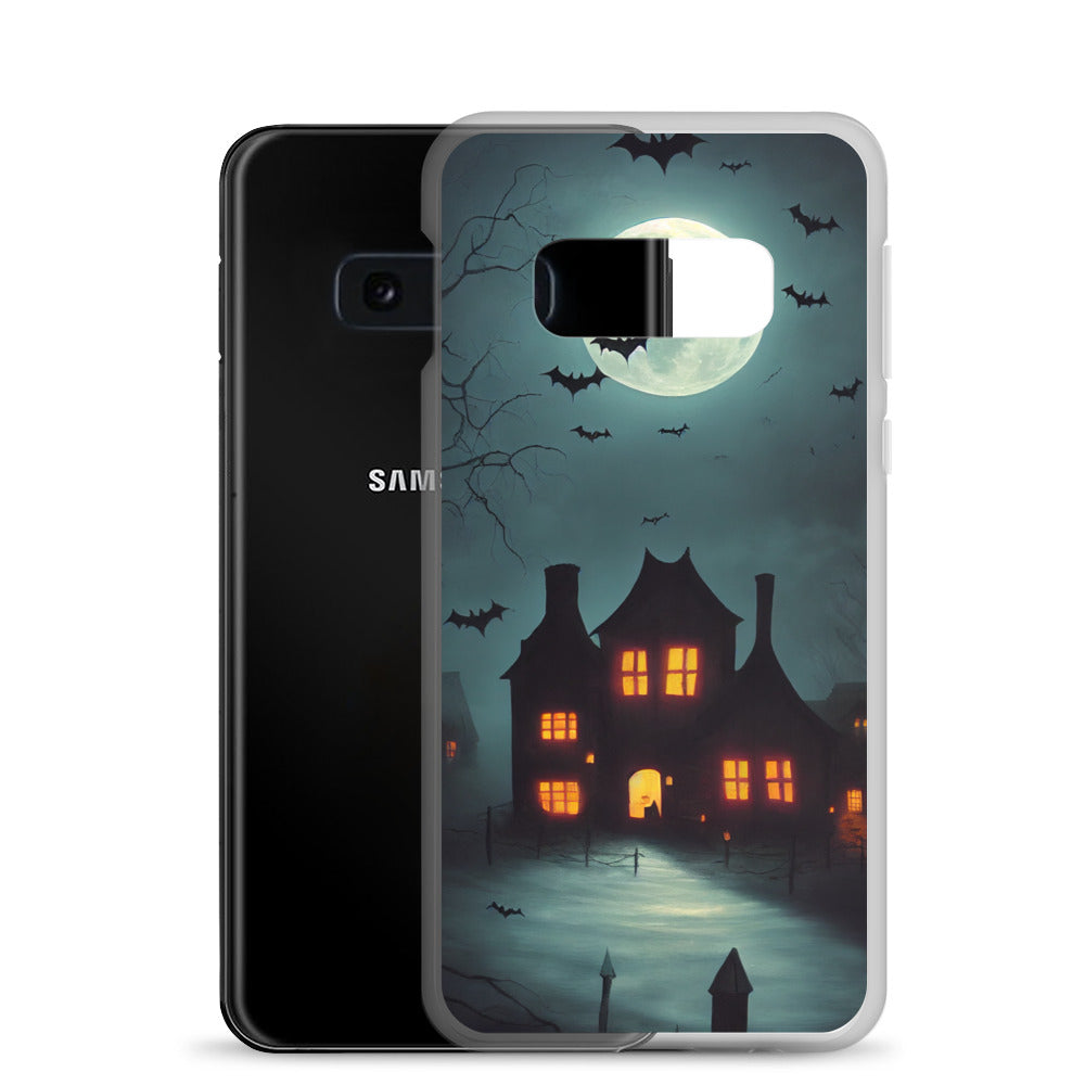 Samsung Case - Halloween Spooky House Under the Moon