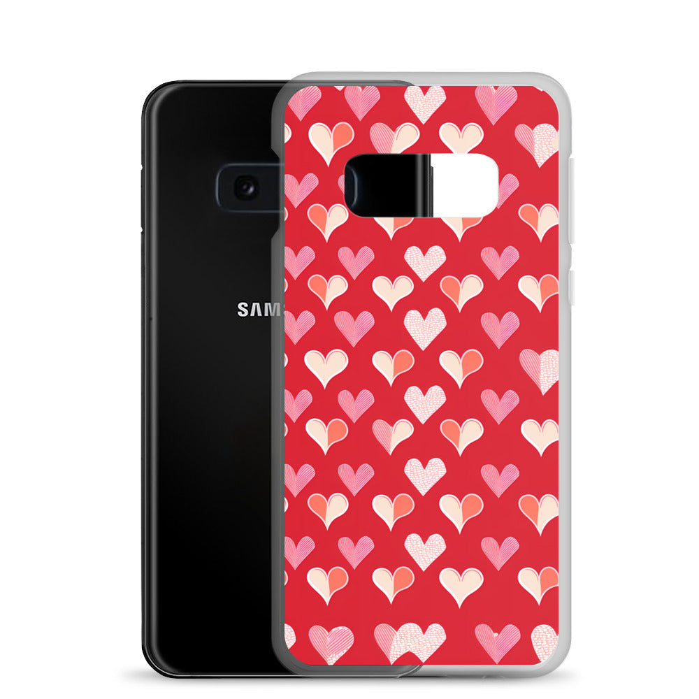 Samsung Case - Red and Pink Hearts