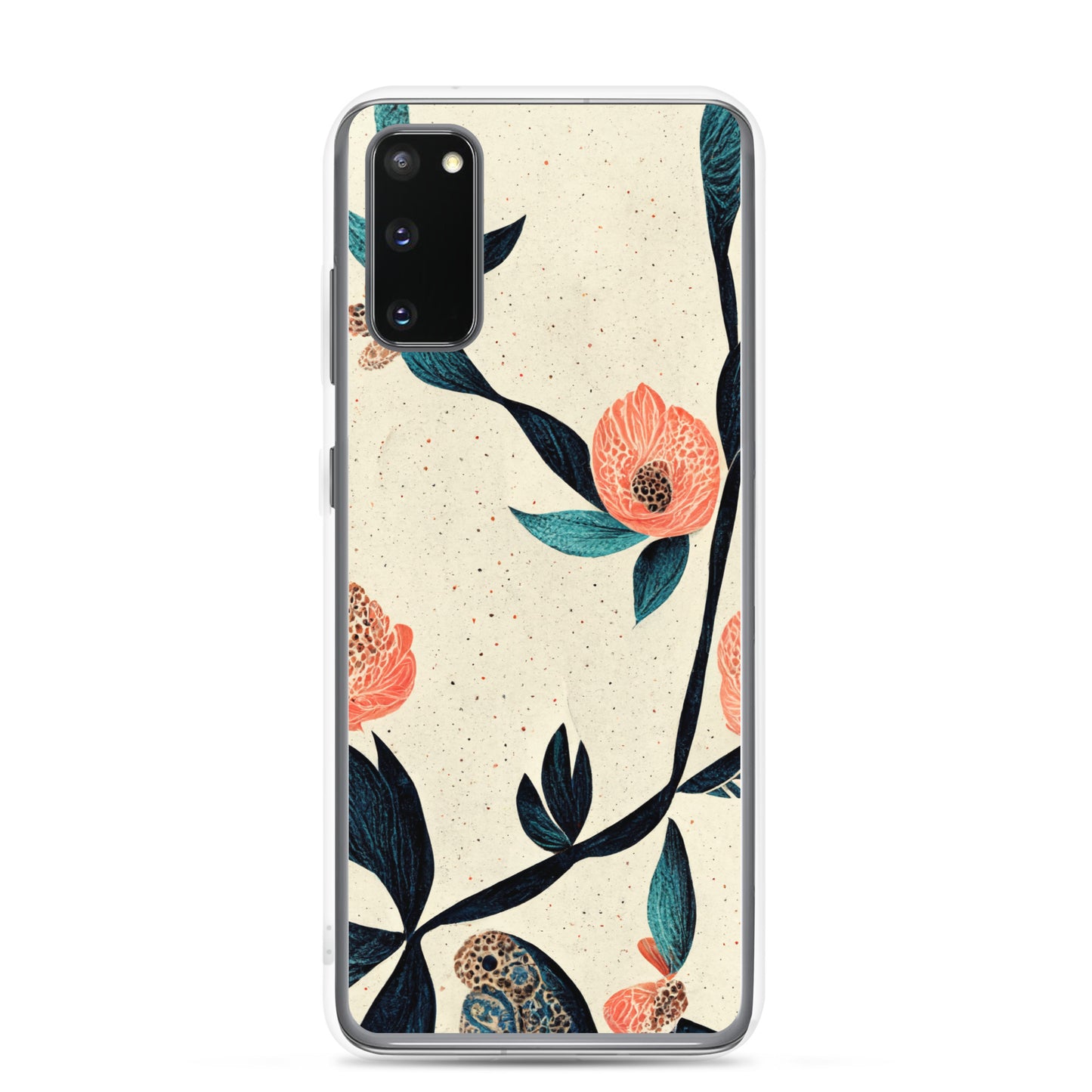 Samsung Case - Paisley Flowers on Speckled Ivory