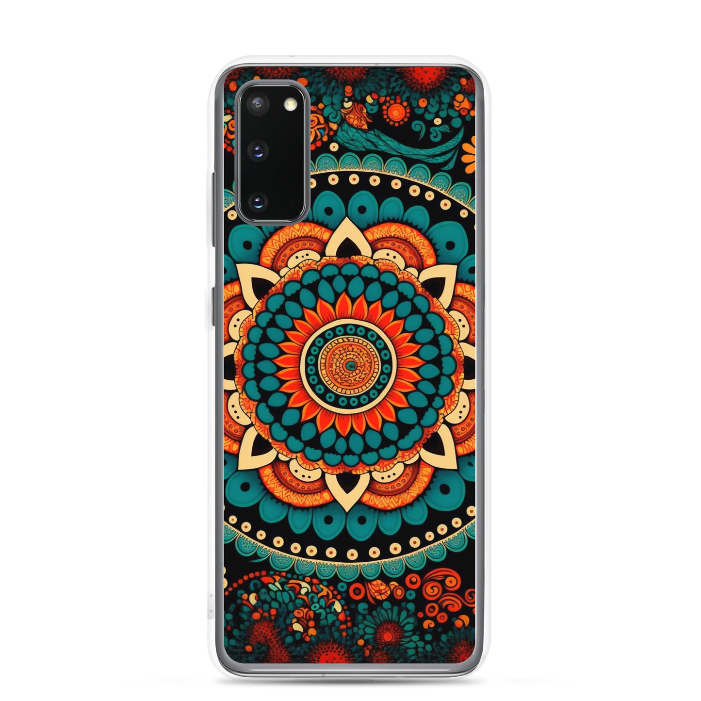 Samsung Case - Orange and Turquoise Mandala