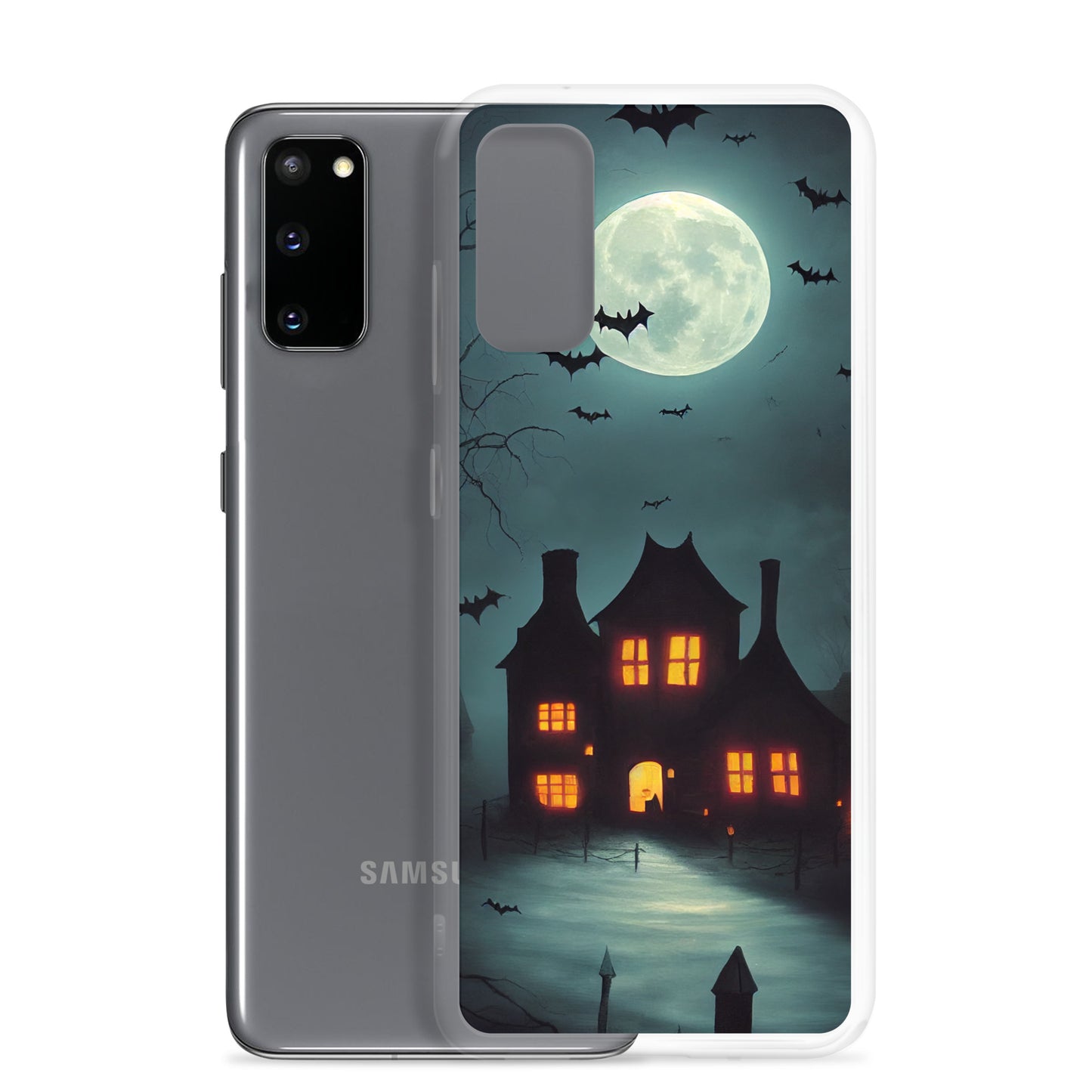 Samsung Case - Halloween Spooky House Under the Moon