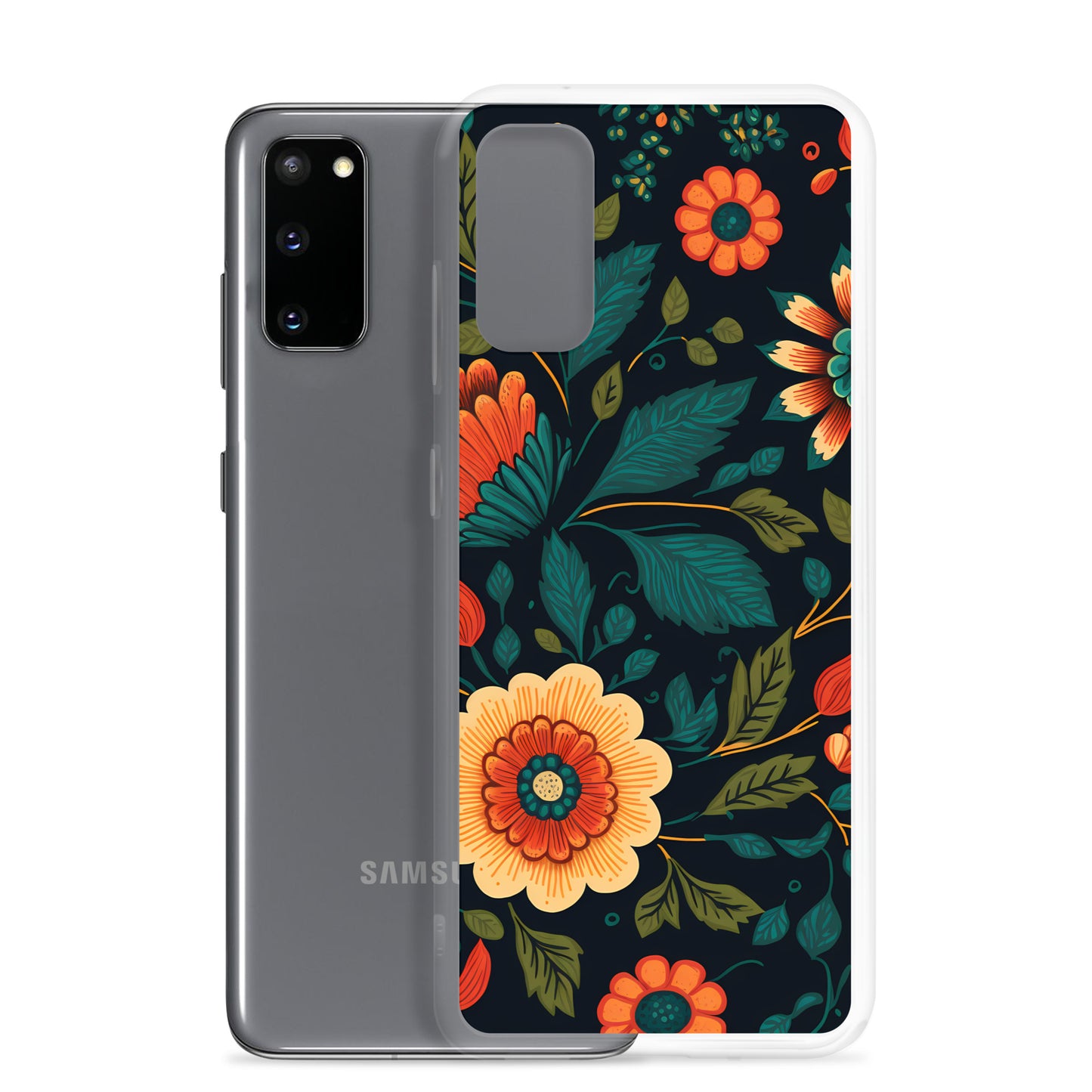 Samsung Case - Orange Florals