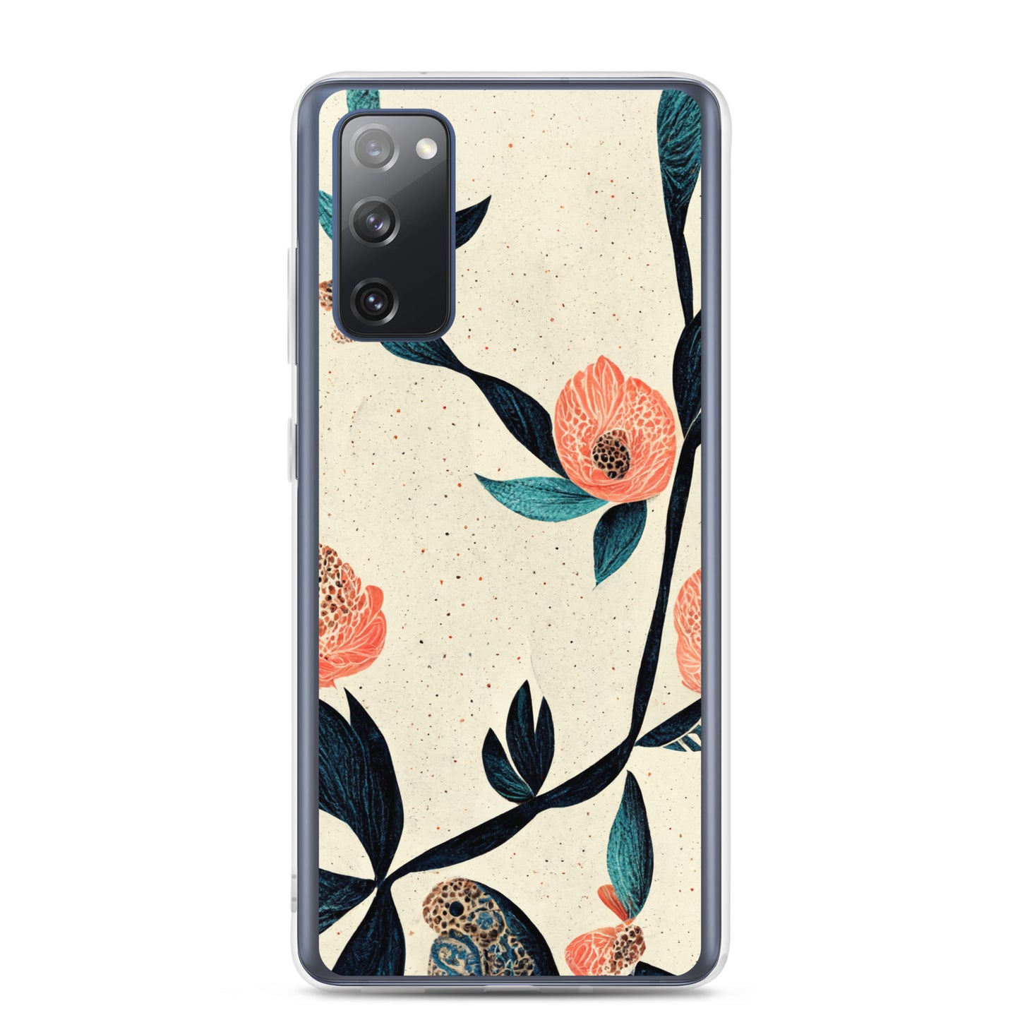 Samsung Case - Paisley Flowers on Speckled Ivory