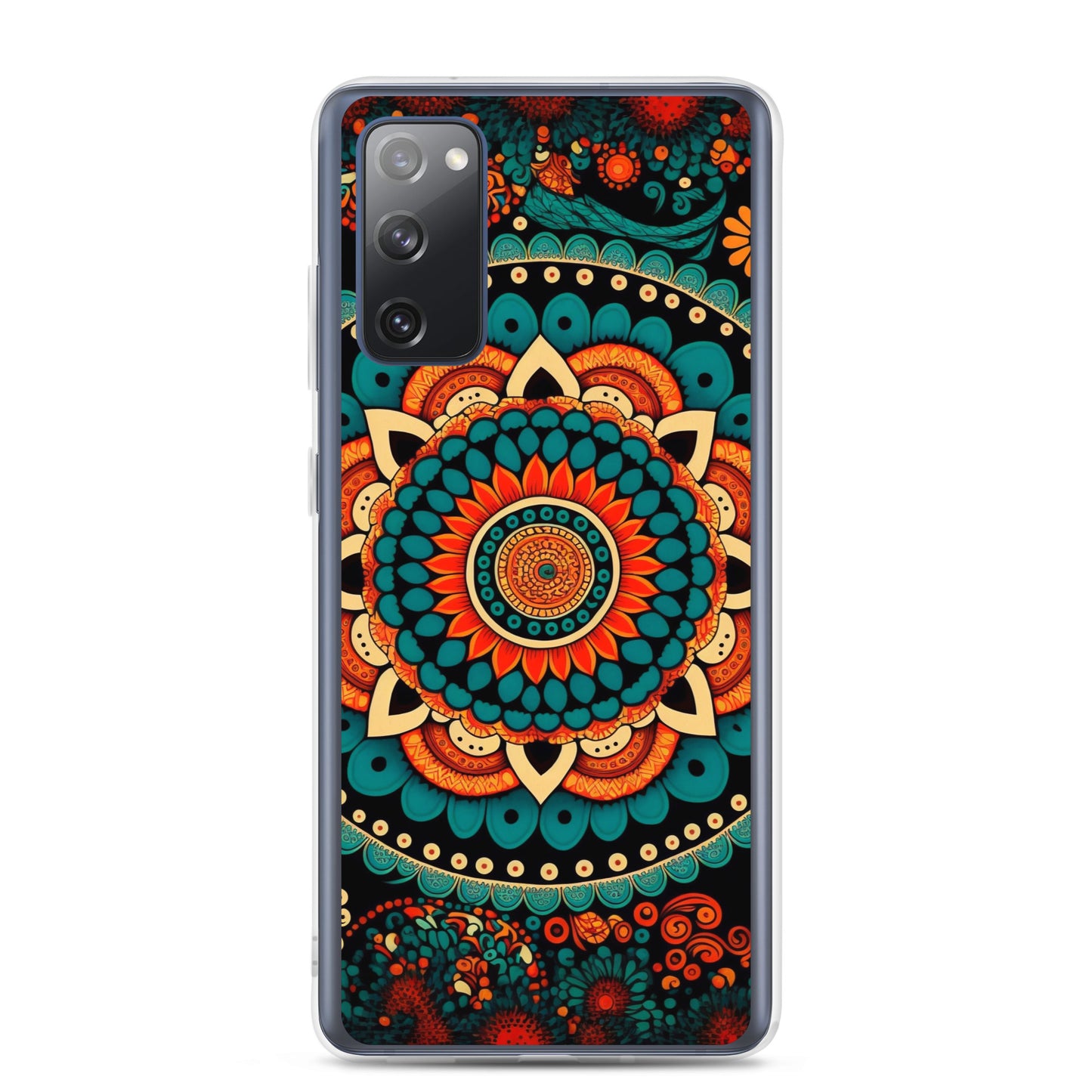 Samsung Case - Orange and Turquoise Mandala