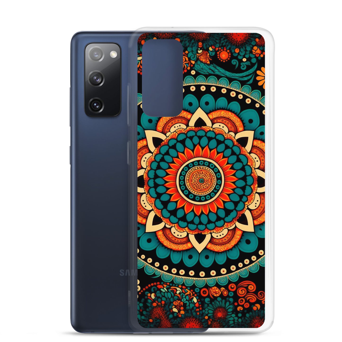 Samsung Case - Orange and Turquoise Mandala