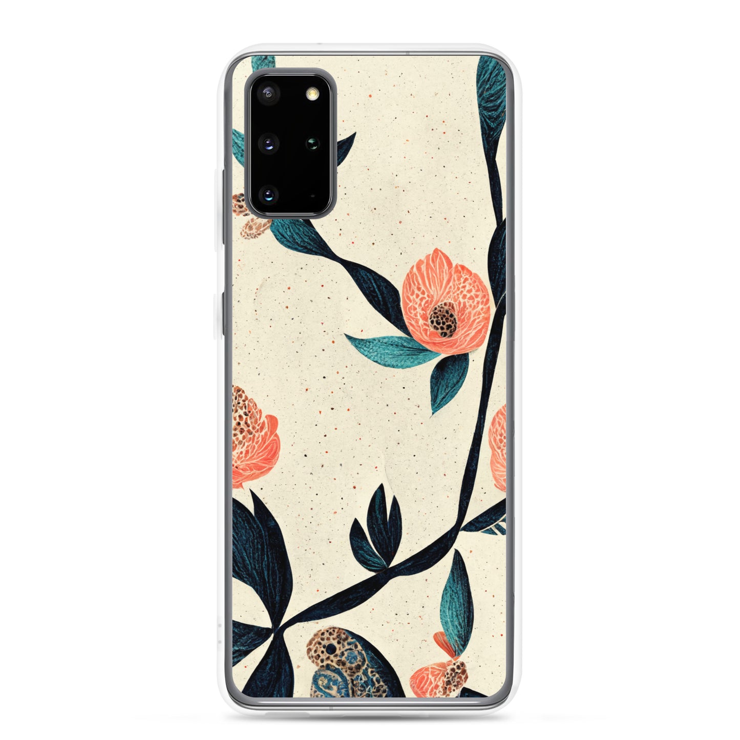 Samsung Case - Paisley Flowers on Speckled Ivory