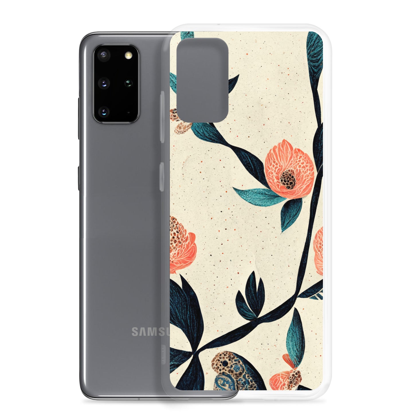 Samsung Case - Paisley Flowers on Speckled Ivory