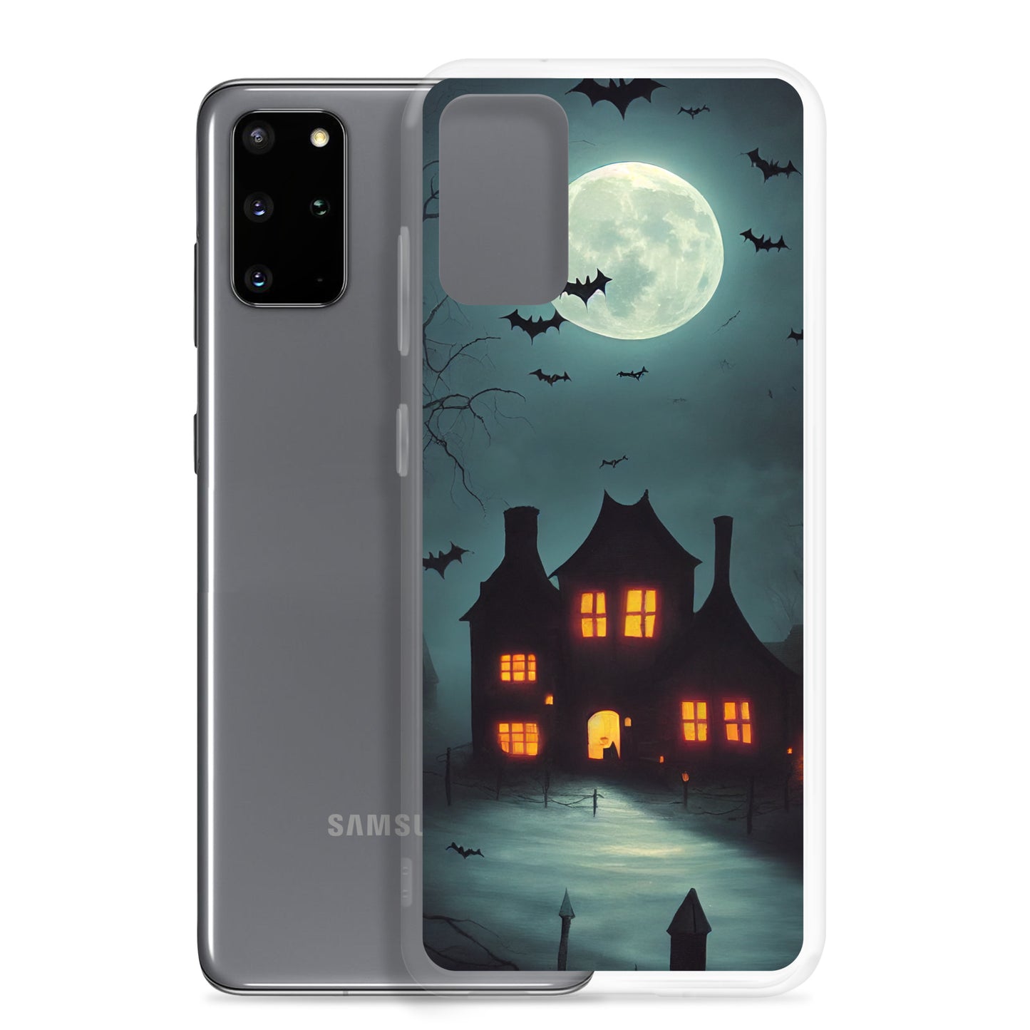 Samsung Case - Halloween Spooky House Under the Moon