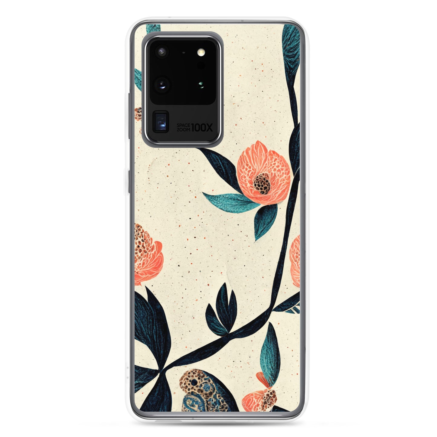 Samsung Case - Paisley Flowers on Speckled Ivory