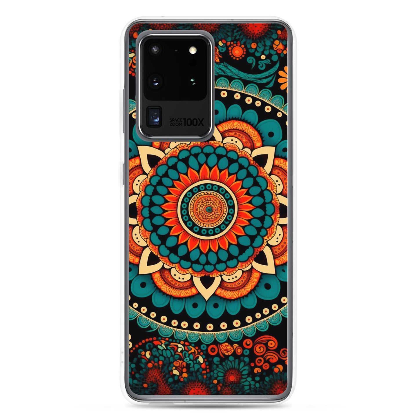 Samsung Case - Orange and Turquoise Mandala