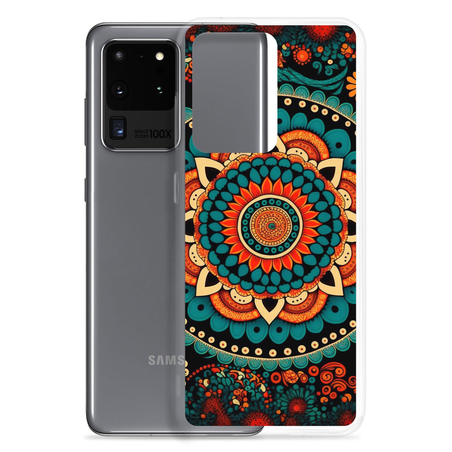 Samsung Case - Orange and Turquoise Mandala