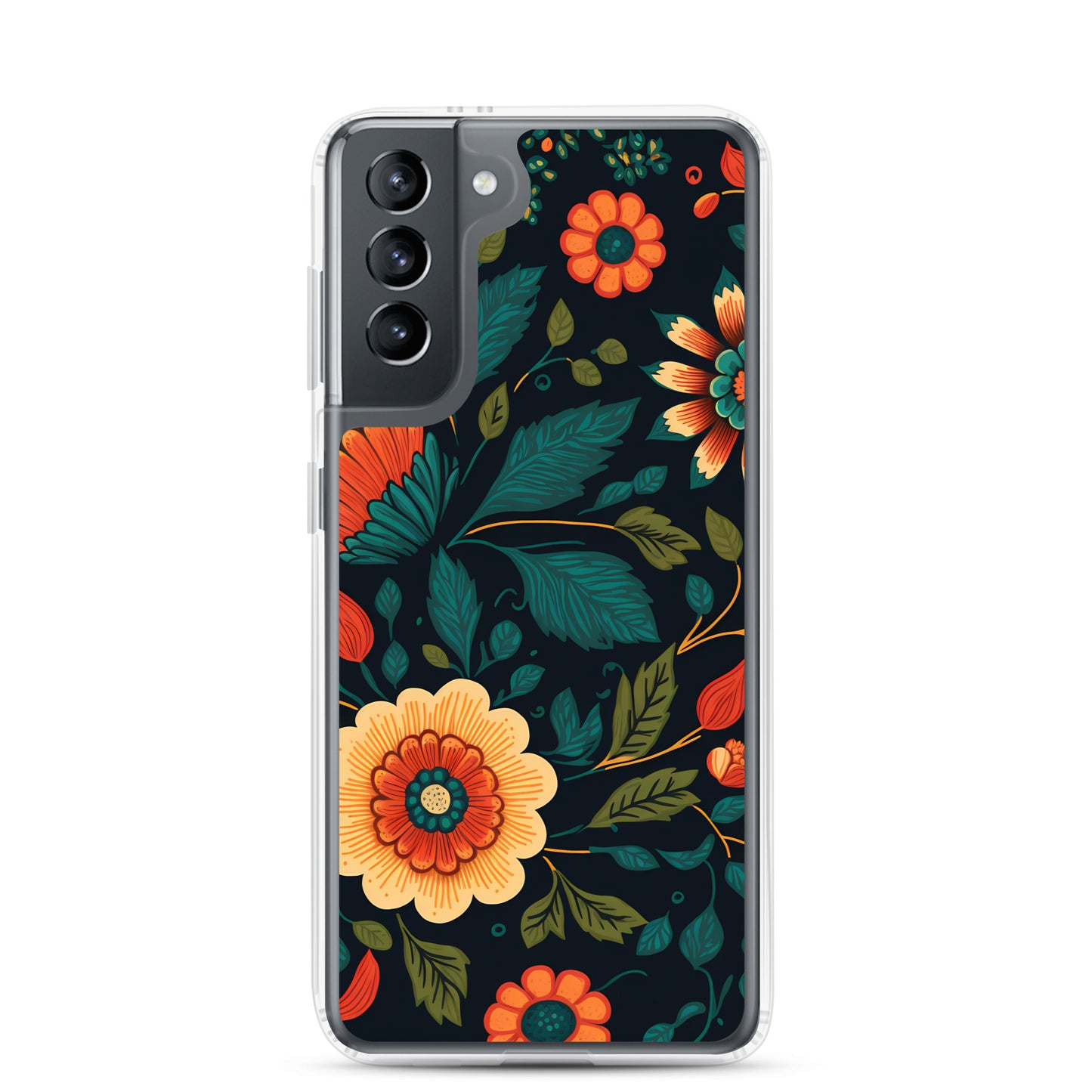 Samsung Case - Orange Florals