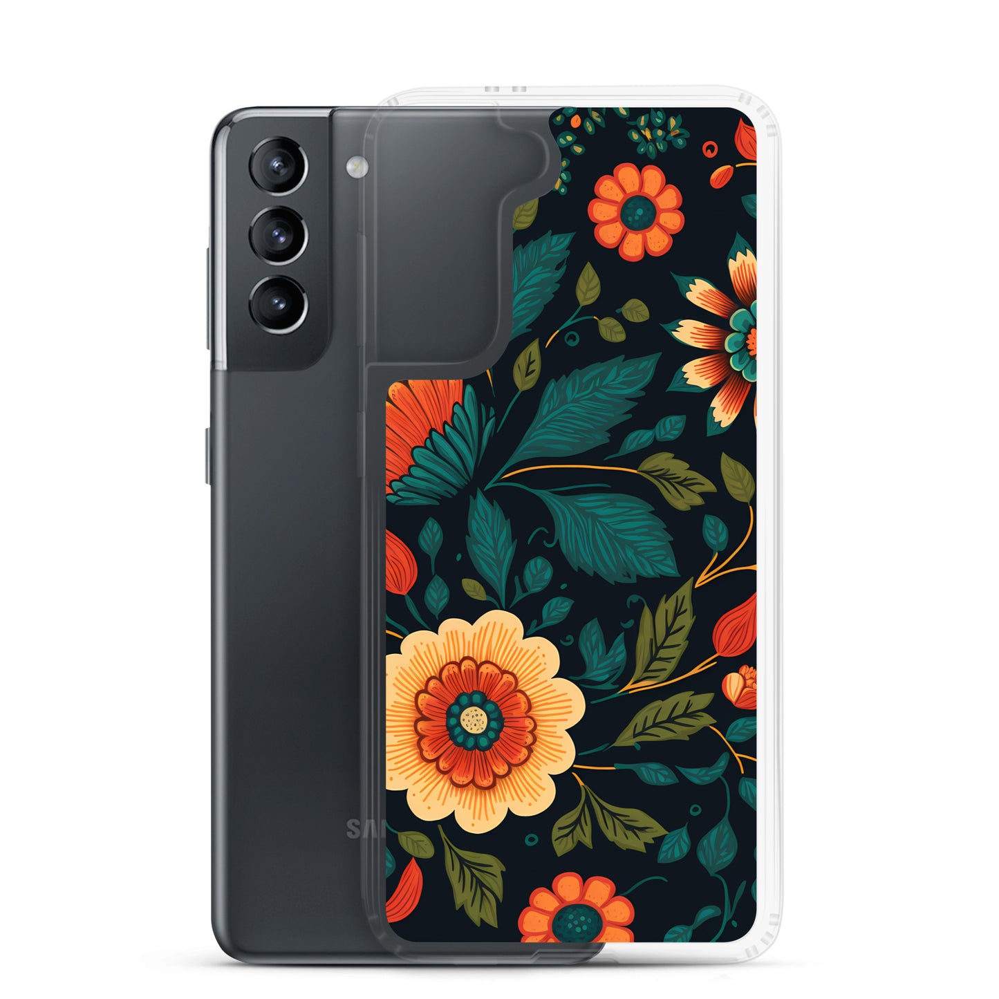 Samsung Case - Orange Florals