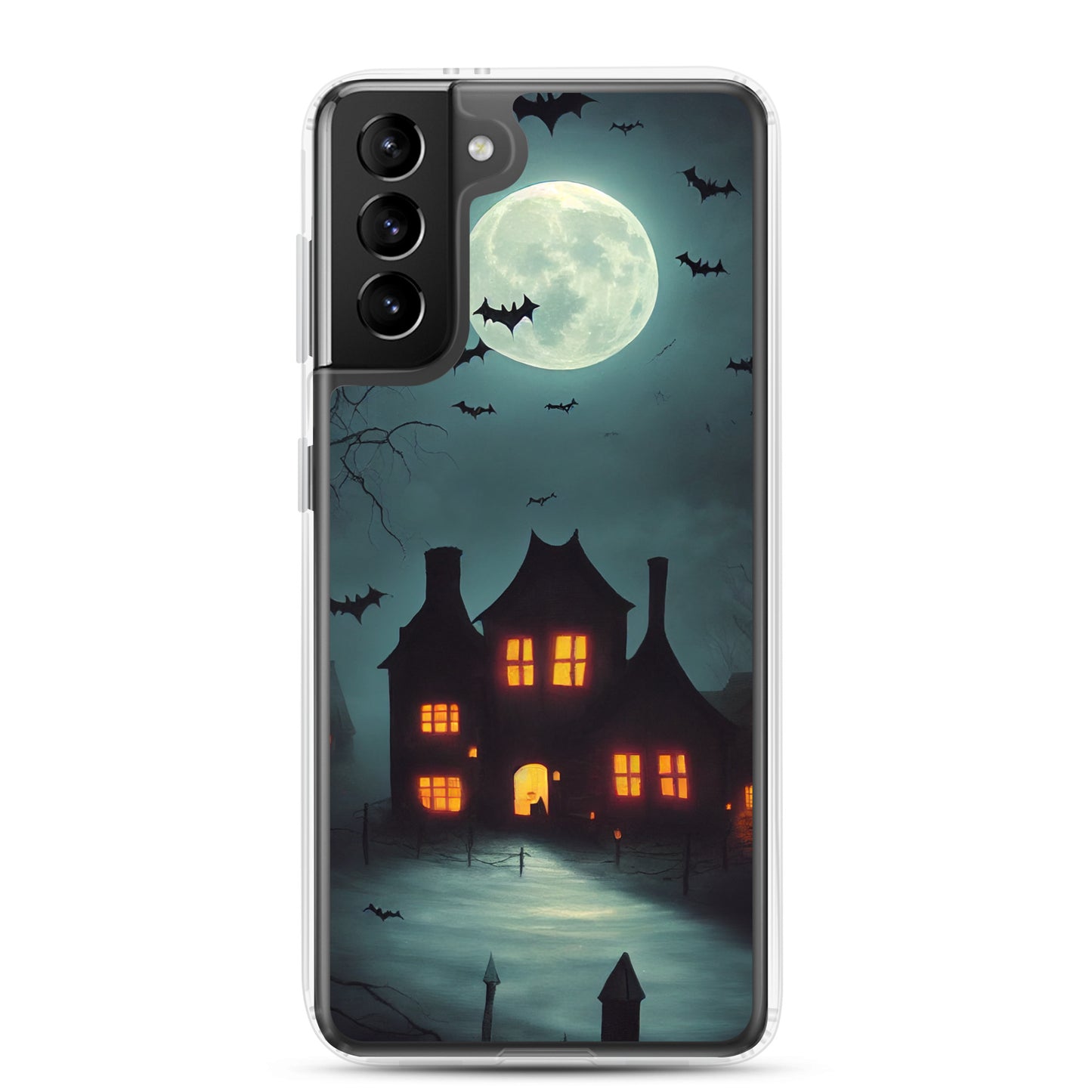Samsung Case - Halloween Spooky House Under the Moon