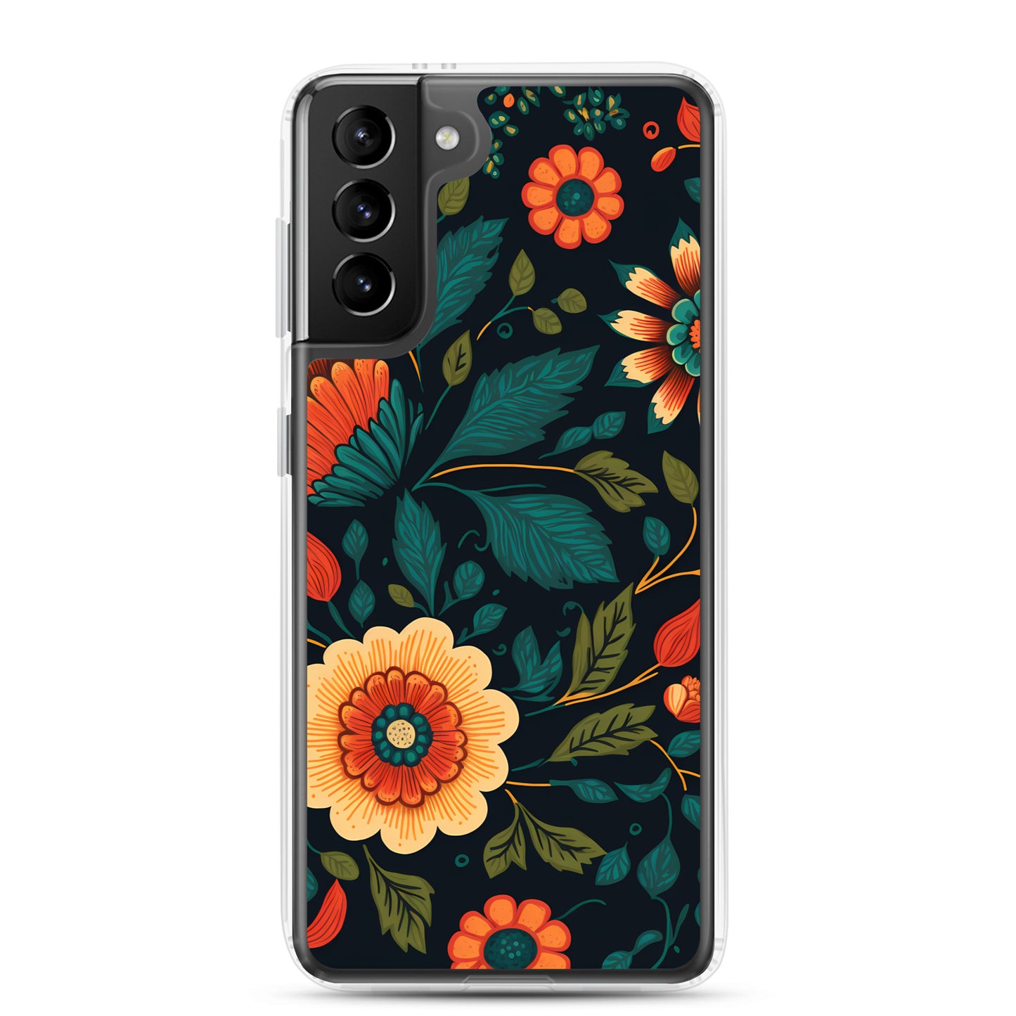 Samsung Case - Orange Florals