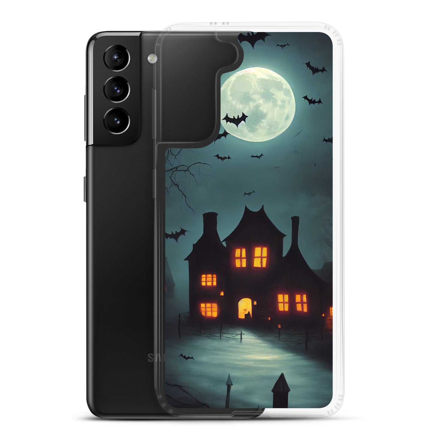 Samsung Case - Halloween Spooky House Under the Moon