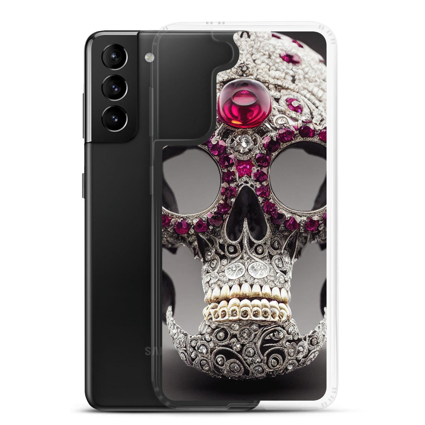 Samsung Case - Diamond Encrusted Skull