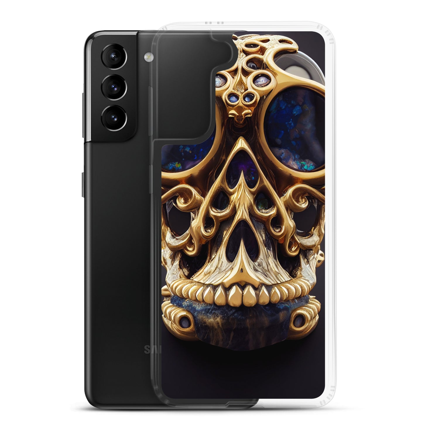 Samsung Case - Agate and Golden Skull