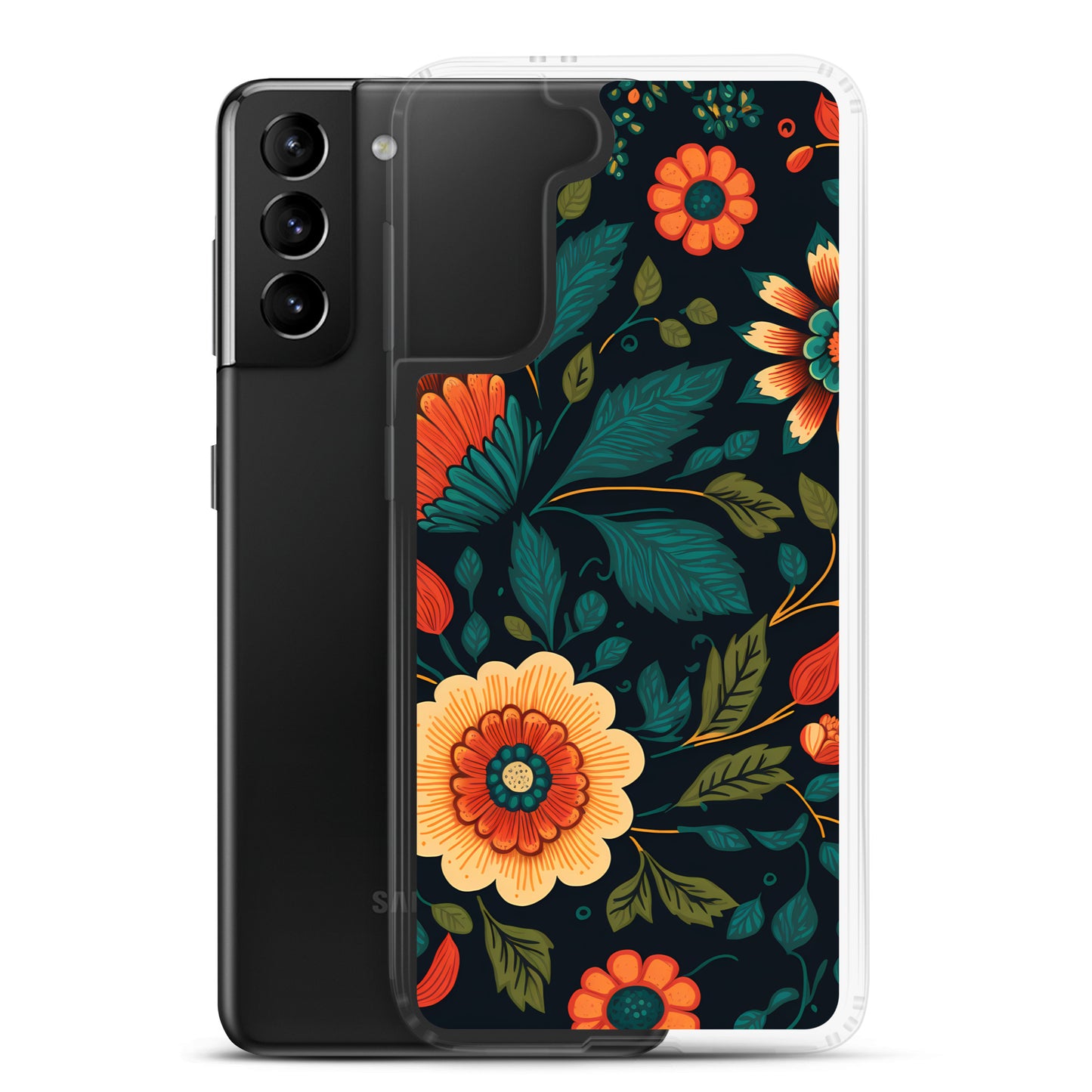 Samsung Case - Orange Florals