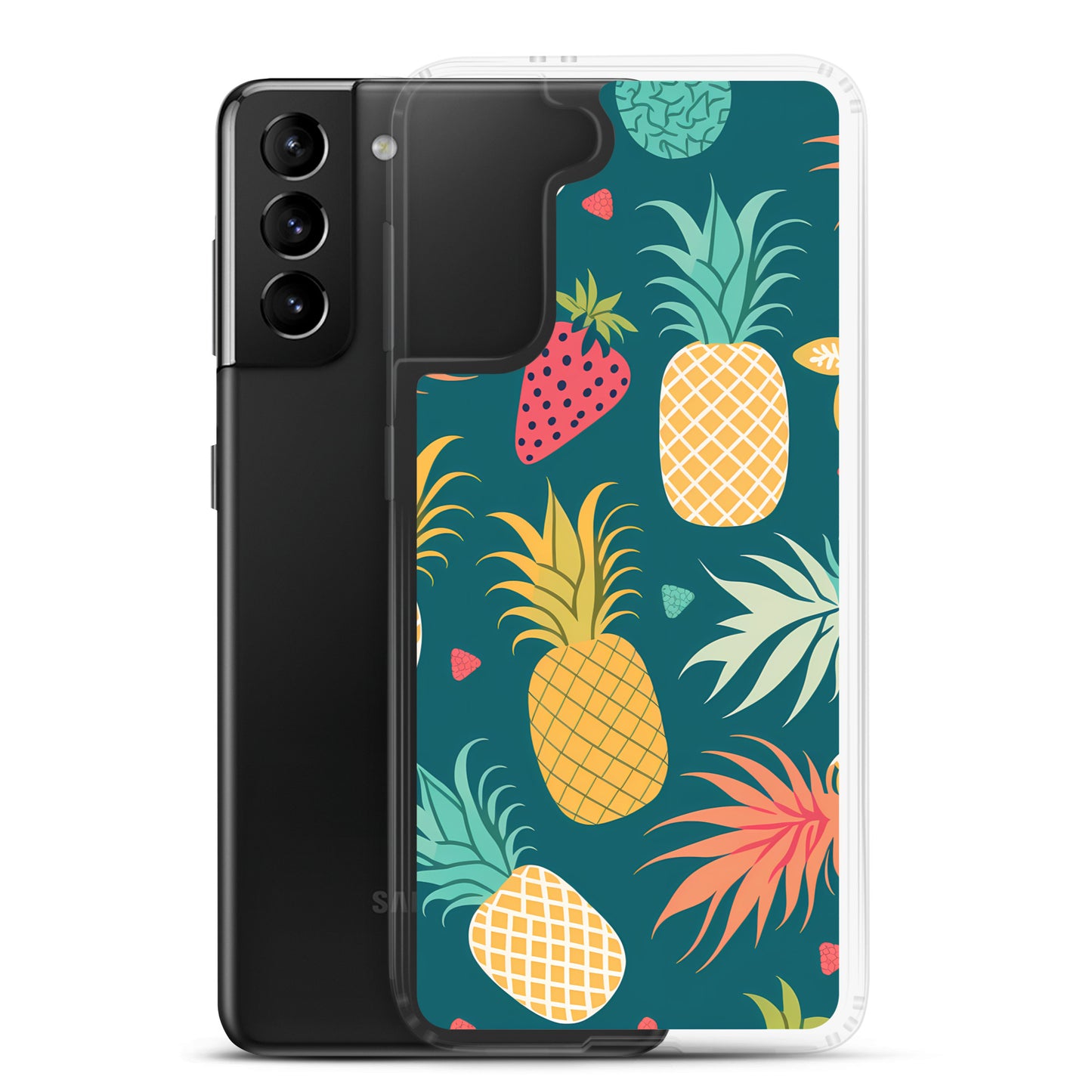 Samsung Case - Pineapples on Aqua