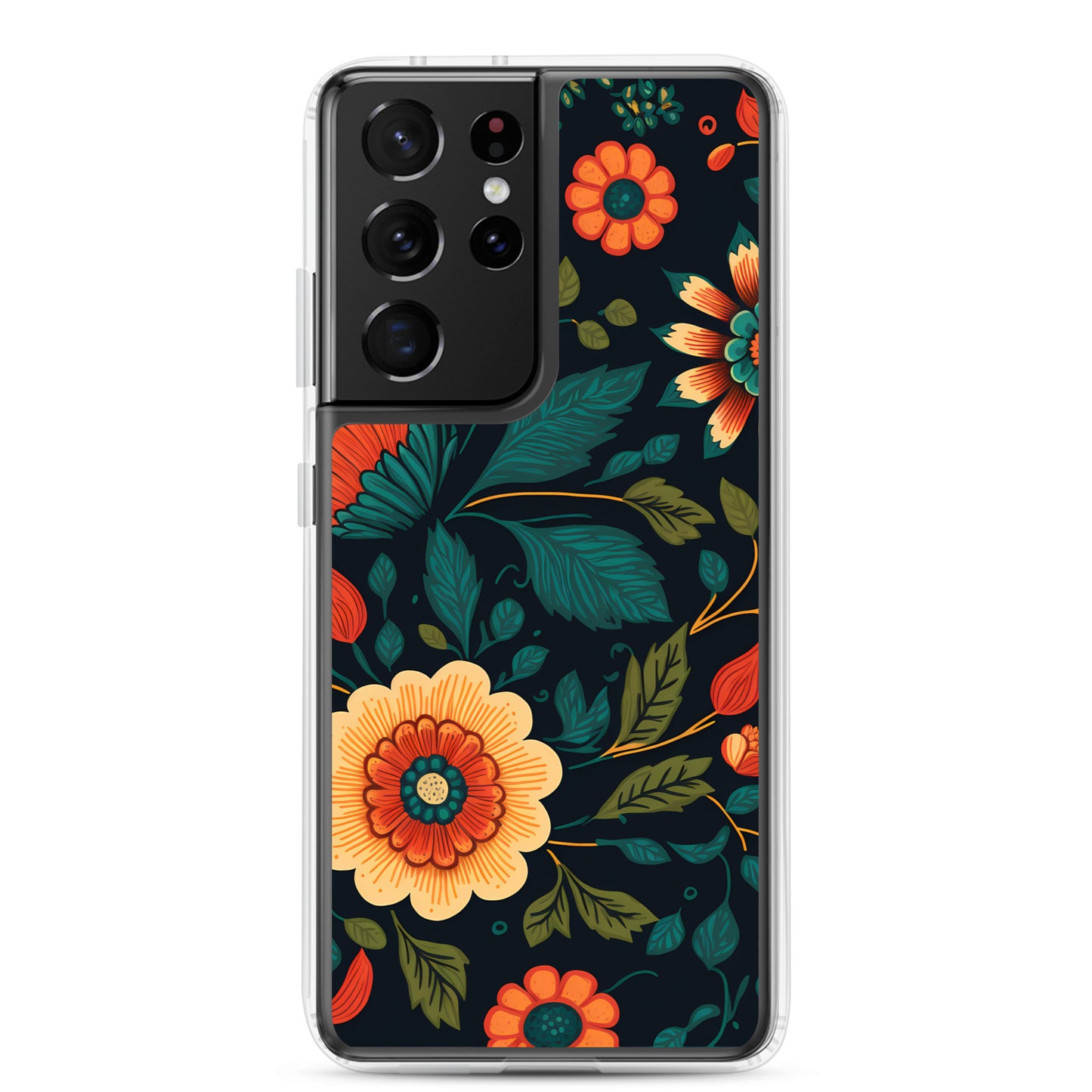 Samsung Case - Orange Florals
